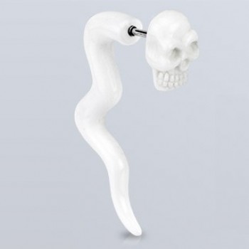 Acrylic Skull Fake Ear Taper